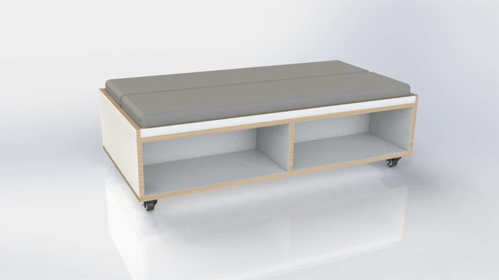 Low platform with upholstery Rev 1 assy