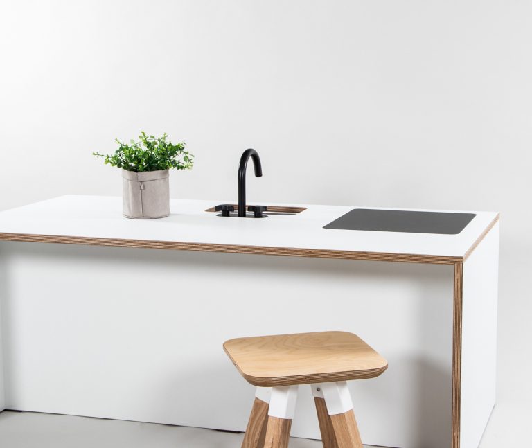 Breakfast Bar White shown with Stool